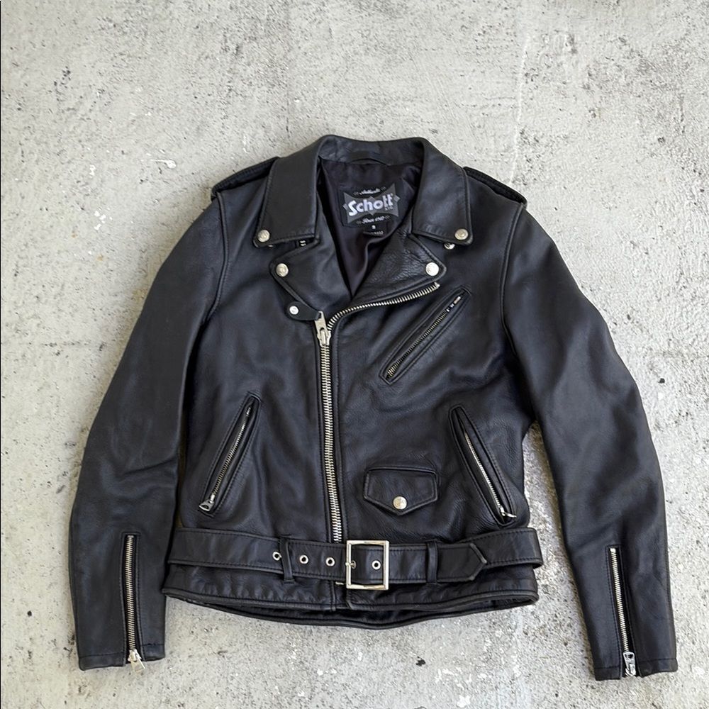 Schott biker leather jacket